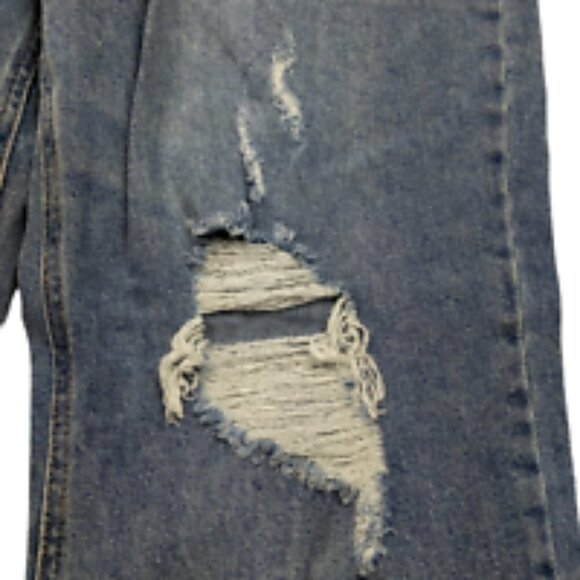 Wild Fable High Rise Straight Ankle Jeans Medium Wash 14 Distressed - Picture 7 of 9